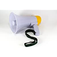 Los mejores  - Megáfono altavoz profesional portátil con ajuste de volumen- sirena y mango plegable- grabación y música